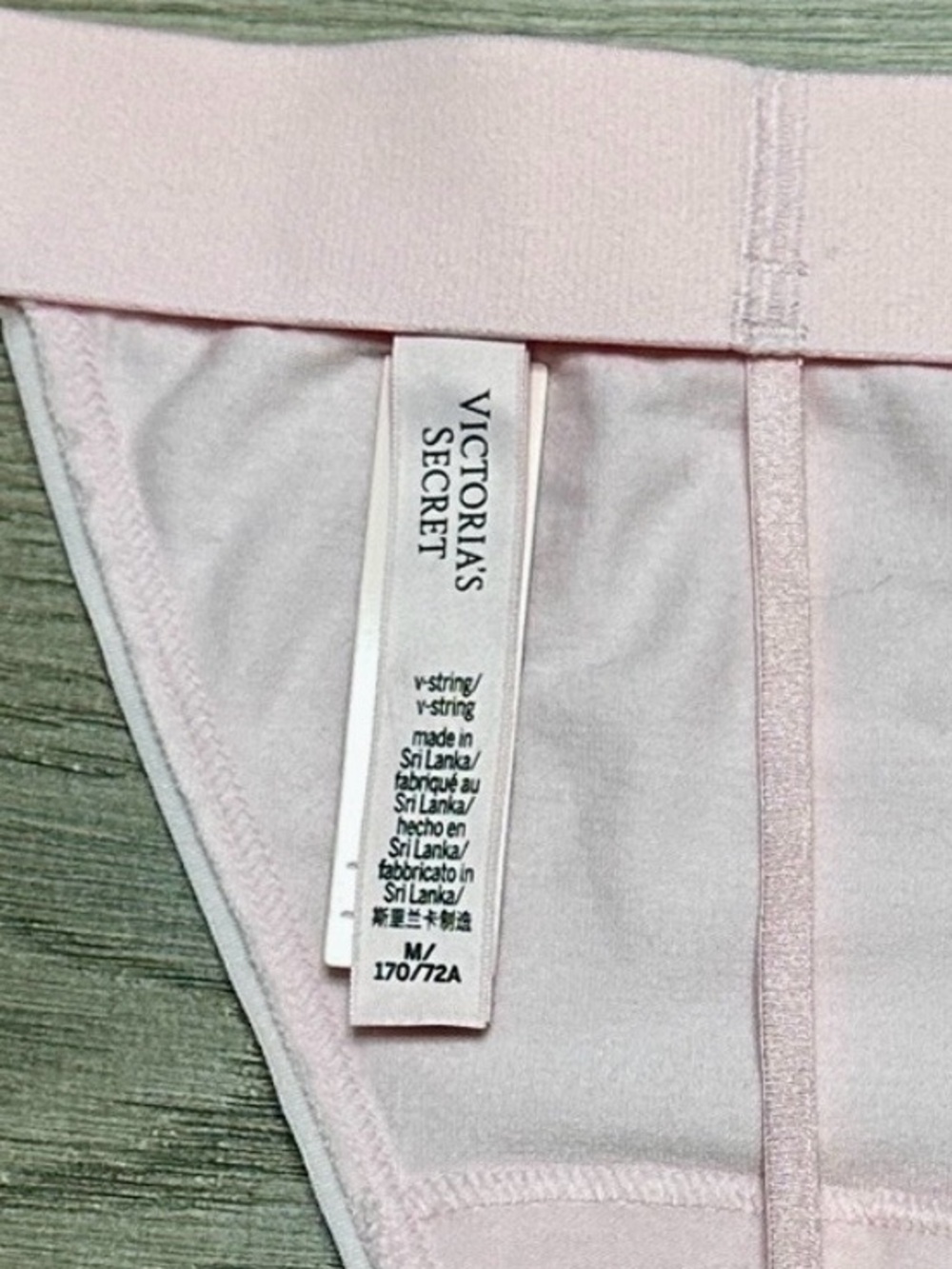 Victoria's Secret Shine Cotton V String Pink Panty Size Medium - Picture 7 of 10